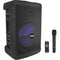 Pyle Pro 15" 2-Way 500W Portable Bluetooth PA Speaker with Wireless Mic and Light Show
