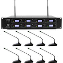 Pyle Pro 8-Ch. Conference UHF Microphone System