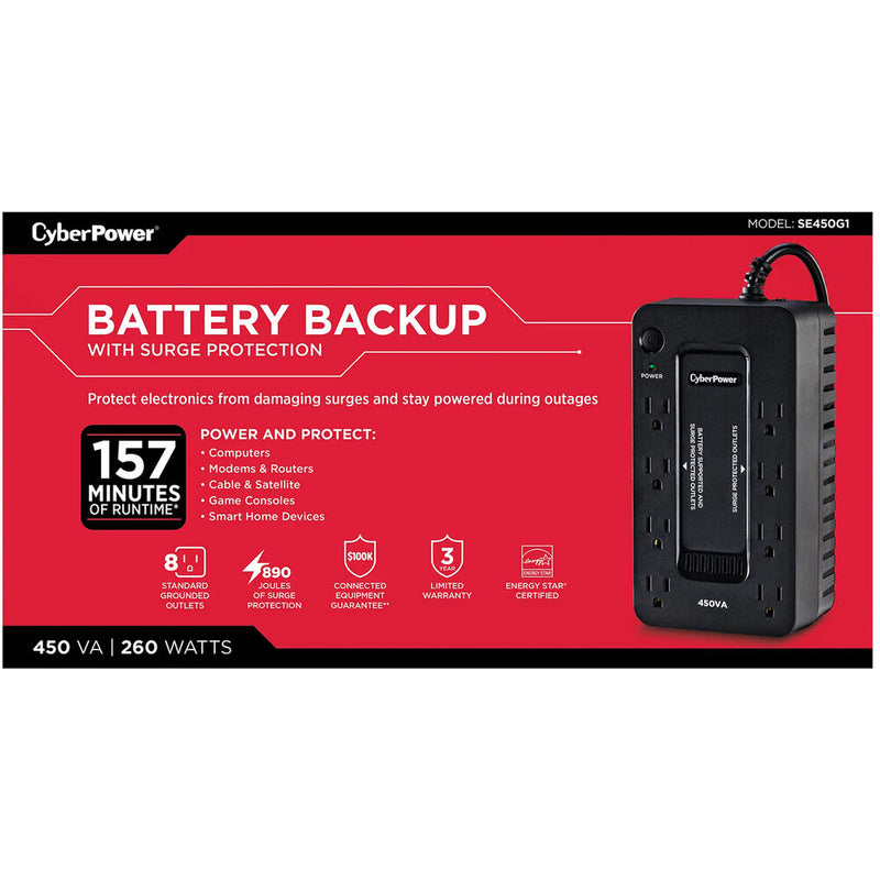 CyberPower 8-Outlet 450VA/260W Standby UPS