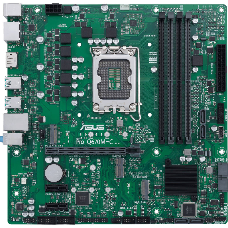 ASUS Pro Q670M-C-CSM LGA 1700 Micro-ATX Commercial Motherboard