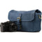 MegaGear Leather Camera Messenger Bag (Blue)