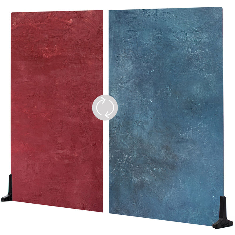 V-FLAT WORLD 30 x 40" Duo-Board Double-Sided Background (Cobalt Blueberry/Cranberry Crimson)