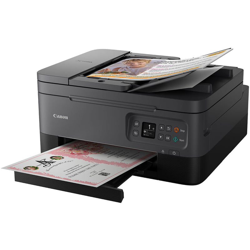 Canon PIXMA TR7020a Wireless Inkjet All-In-One Color Printer (Black)