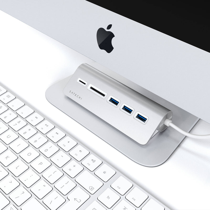 Satechi Aluminum USB Hub & Card Reader (Silver)