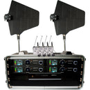 VocoPro BENCHMARK-QUAD-BP Four-Channel Wireless Lavalier/Headset Microphone System with Active Antennas and Flight Case (900 MHz)