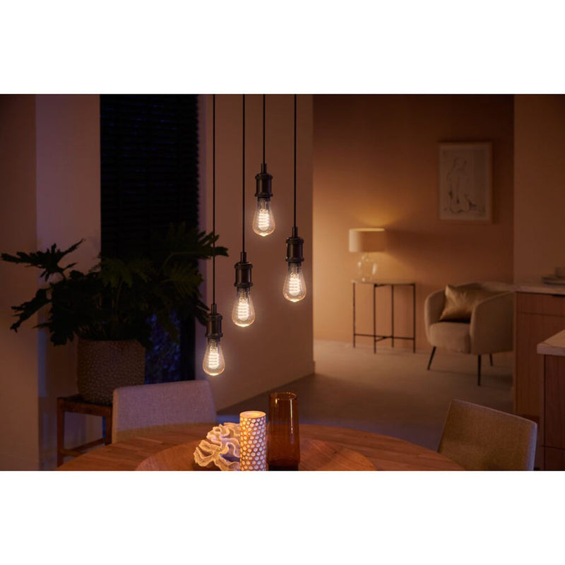 Philips Hue ST19 Filament Edison Bulb with Bluetooth (White Ambiance)