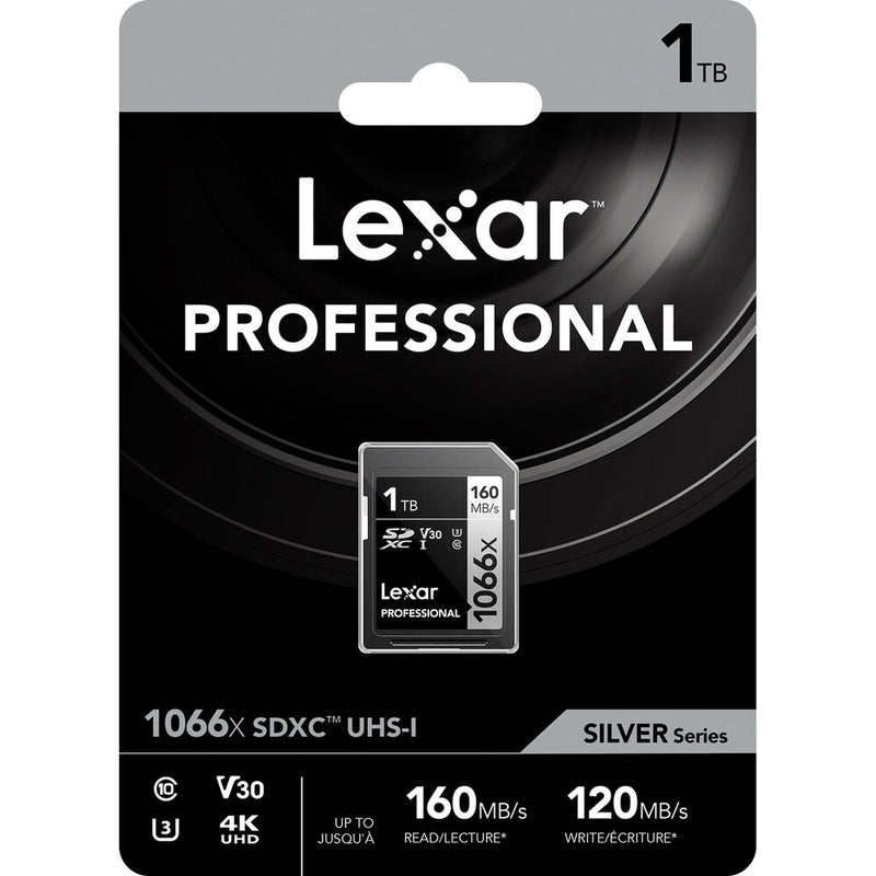 Lexar 1TB Professional 1066x UHS-I SDXC Memory Card (SILVER Series)