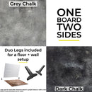 V-FLAT WORLD 30 x 40" Duo-Board Double-Sided Background (Gray Chalk/Dark Chalk)