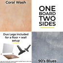 V-FLAT WORLD 24 x 24" Duo-Board Double-Sided Background (Coral Wash/90s Blues)