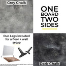 V-FLAT WORLD 24 x 24" Duo-Board Double-Sided Background (Gray Chalk/Dark Chalk)