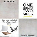 V-FLAT WORLD 24 x 24" Duo-Board Double-Sided Background (Rose Hue/Washed Pigment)