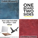 V-FLAT WORLD 30 x 40" Duo-Board Double-Sided Background (Cobalt Blueberry/Cranberry Crimson)