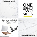 V-FLAT WORLD 30 x 40" Duo-Board Double-Sided Background (Carrara Blue/Calacatta Gold)