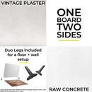 V-FLAT WORLD 30 x 40" Duo-Board Double-Sided Background (Raw Concrete/Vintage Plaster)