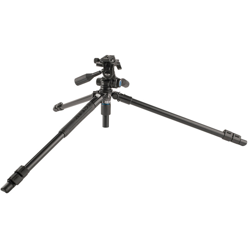 Slik Pro AL-323-3WFC Aluminum 3-Section Tripod with Arca-Type 3-Way Pan-Tilt Head