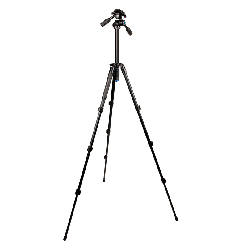 Slik Pro AL-324-3WFC Aluminum 4-Section Tripod with Arca-Type 3-Way Pan-Tilt Head