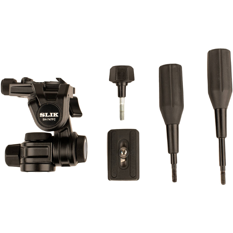 Slik SH-747FC 3-Way Pan-Tilt Head with&nbsp;:Friction Control and Arca-Type Quick Release Set