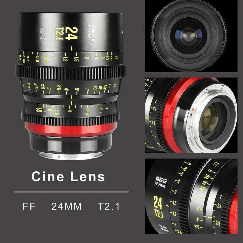 Meike FF Prime Cine 24mm T2.1 Lens (L-Mount, Feet/Meters)
