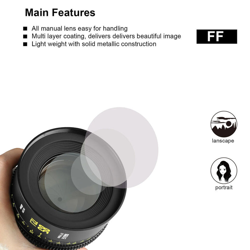 Meike 85mm T2.1 FF Prime Cine Lens (E Mount)