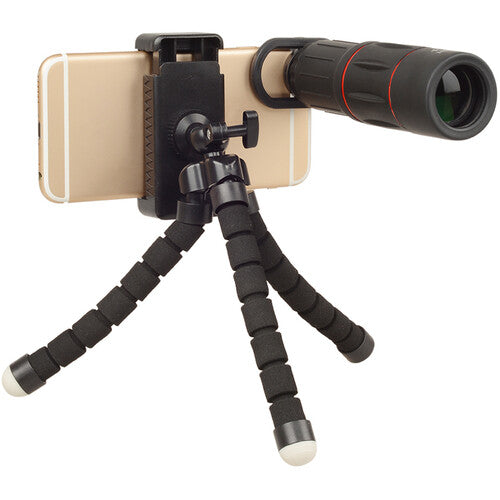 Apexel 4-in-1 Lens Kit + Mini Tripod for Smartphones