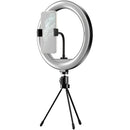 Apexel 10" LED Ring Light with Mini Tabletop Tripod & Smartphone Holder