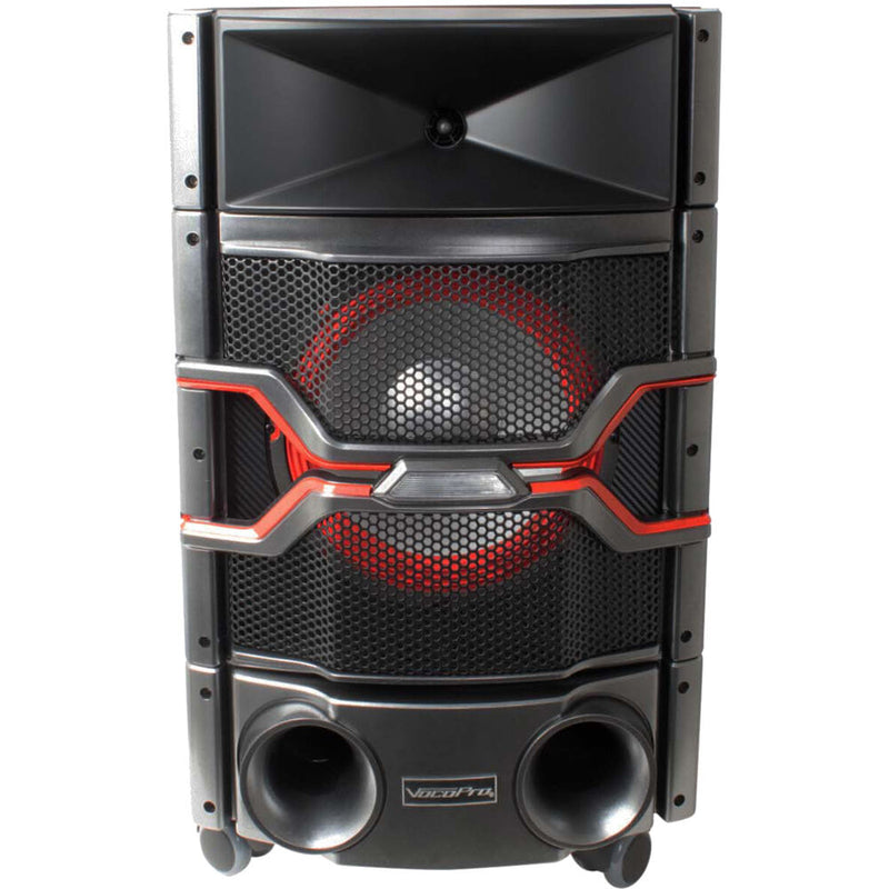 VocoPro Wi-Fi-Rocker 120W Karaoke System with 14" Touchscreen and LED Woofer Lights