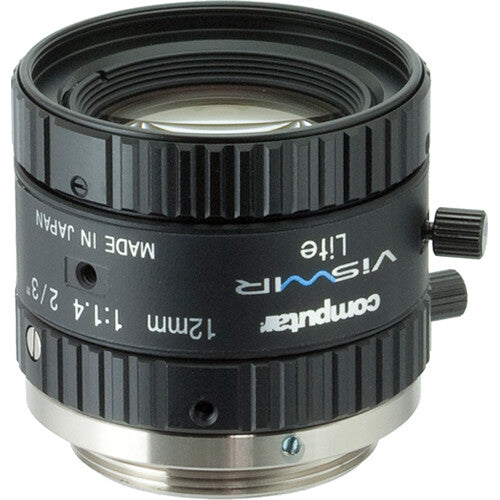 computar ViSWIR Fixed Focal Length Lens Series 2/3" 12mm F1.4 Manual Iris (C-Mount)