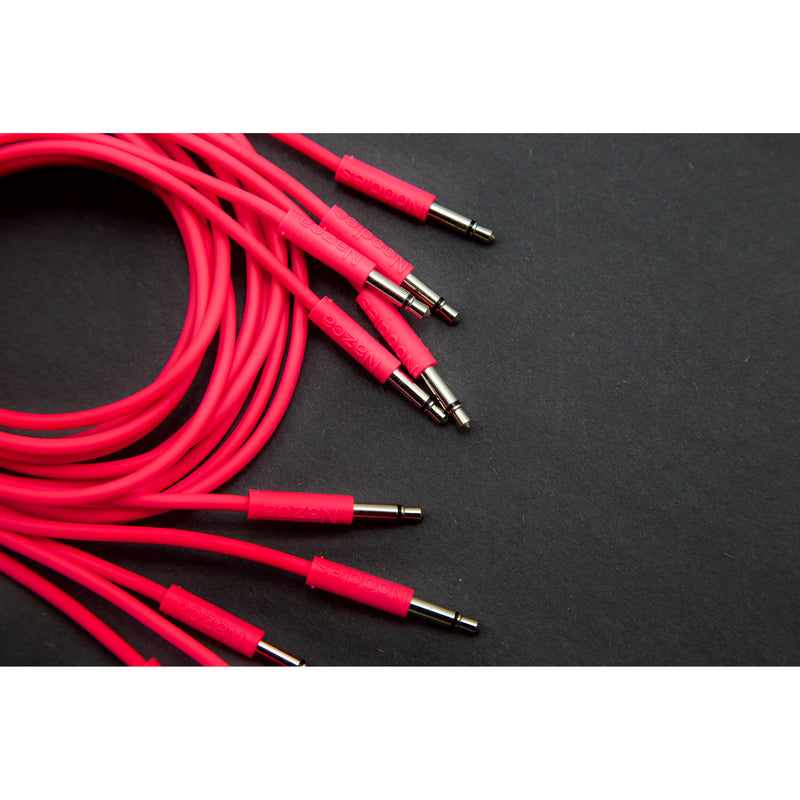 Cre8audio Nazca Noodles Eurorack-Style Patch Cables (Hot Pink, 5-Pack, 3.3')