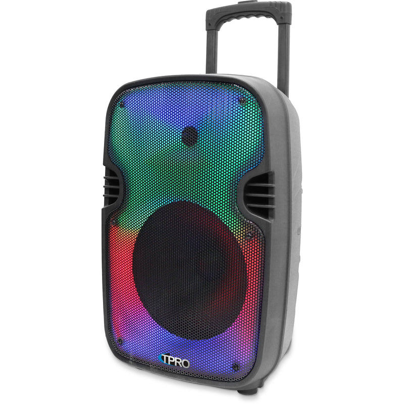 Technical Pro PLIT12 Rechargeable 12" 2-Way Bluetooth Speaker with LED Glow Wall