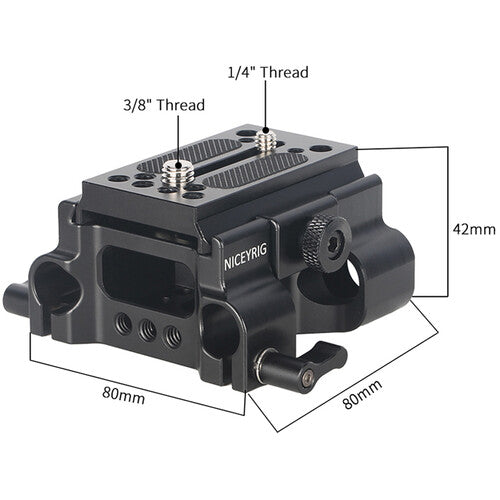 Niceyrig Manfrotto QR Plate Kit with 15mm Dual-Rod Clamp