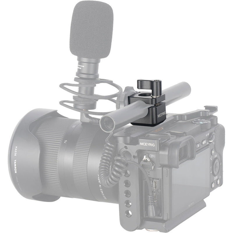 Niceyrig 15mm ARRI Locating Rod Clamp with Cold Shoe Mount