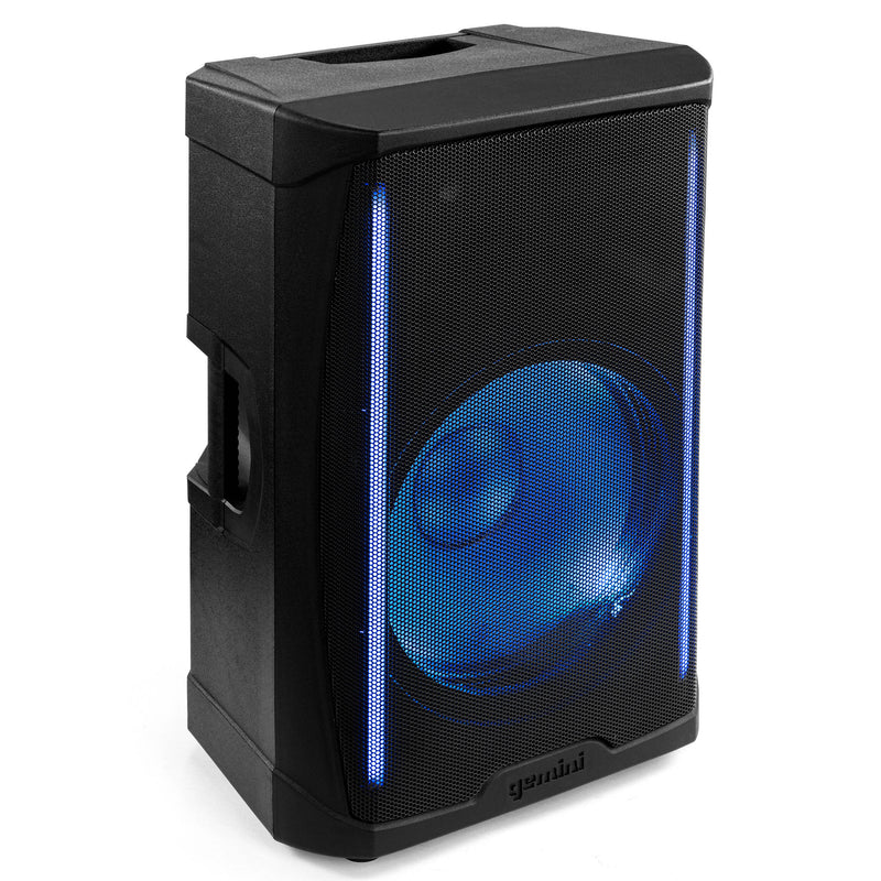Gemini GD-L115BT 2-Way, 15" 1000W Bluetooth PA Speaker with Lights