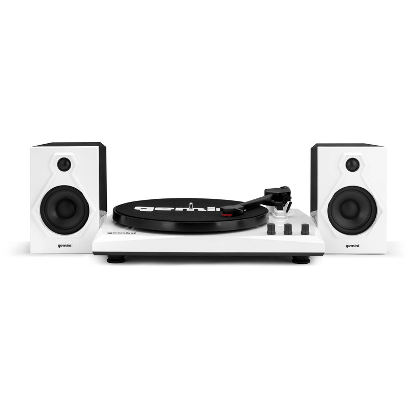 Gemini TT-900 Manual Three-Speed Turntable with Wireless Audio System (Black/White)