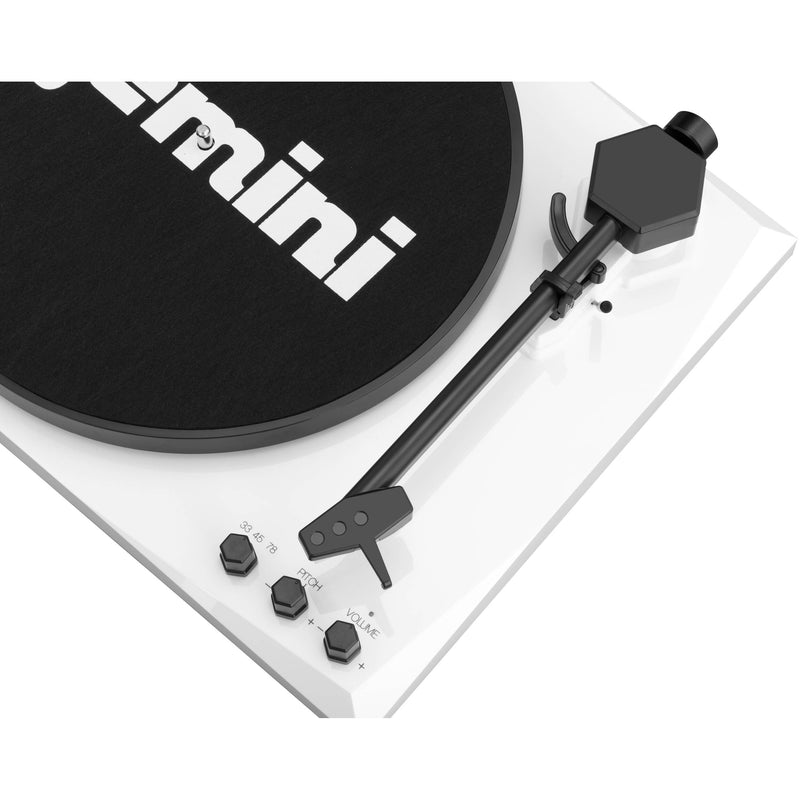 Gemini TT-900 Manual Three-Speed Turntable with Wireless Audio System (Black/White)