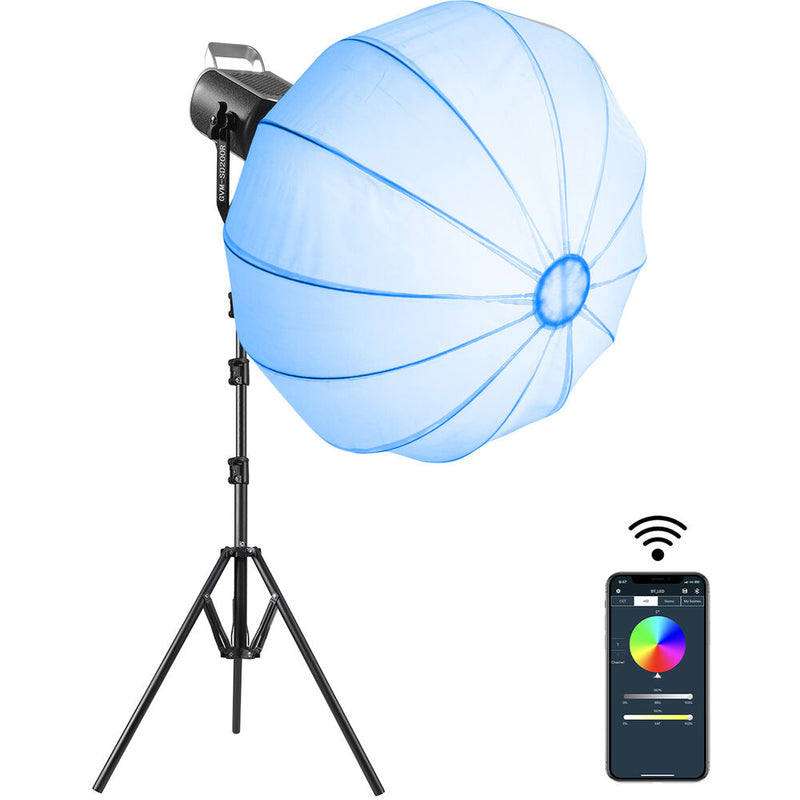 GVM SD200R RGB & Bi-Color LED Studio Video Spotlight Kit with Stand and Softbox