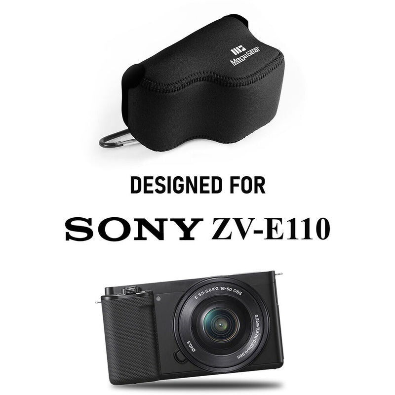 MegaGear Ultralight Neoprene Case for Sony ZV-E10 (Black)