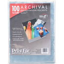 Print File Polypropylene Presentation Pocket (9 x 12", 100-Pack)