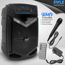 Pyle Pro 12" 2-Way 800W Portable Bluetooth PA Speaker with Mic and Light Show