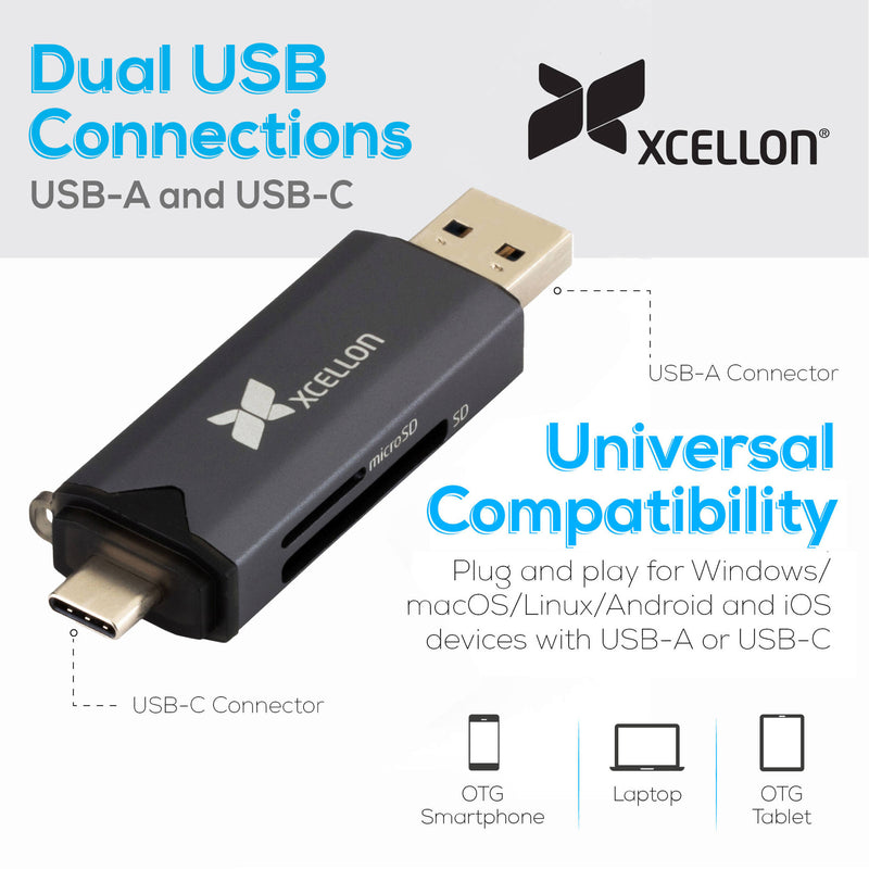 Xcellon Dual USB 3.1 Card Reader