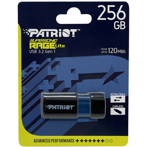 Patriot 128GB Supersonic Rage Lite USB 3.2 Gen 1 Type-A Flash Drive