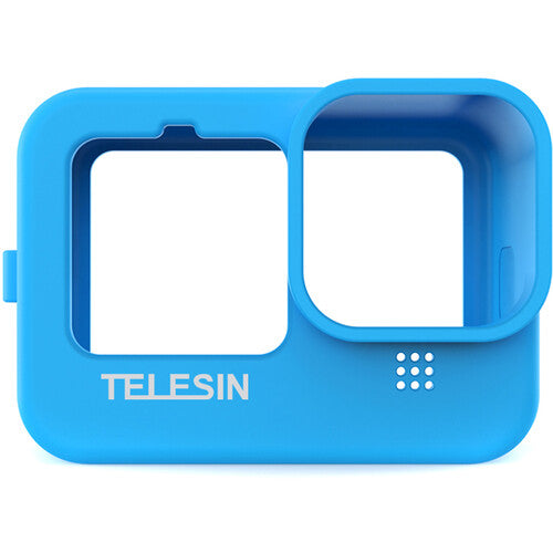 TELESIN Protective Silicone Case with Lanyard for GoPro HERO9/10 (Blue)