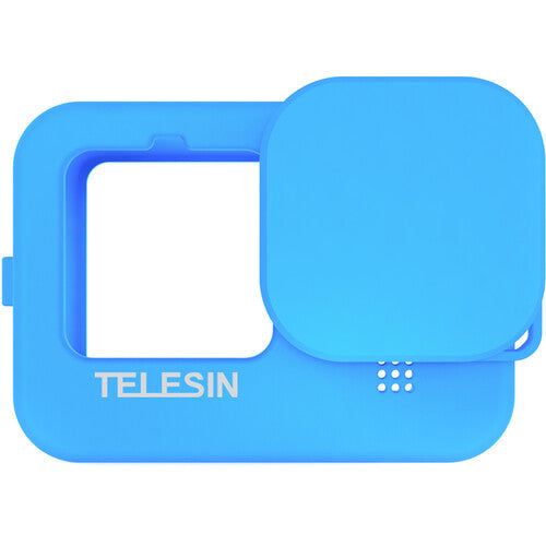 TELESIN Protective Silicone Case with Lanyard for GoPro HERO9/10 (Blue)