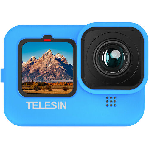TELESIN Protective Silicone Case with Lanyard for GoPro HERO9/10 (Blue)