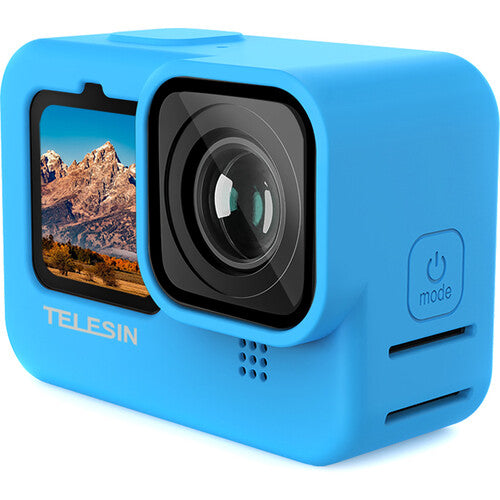 TELESIN Protective Silicone Case with Lanyard for GoPro HERO9/10 (Blue)