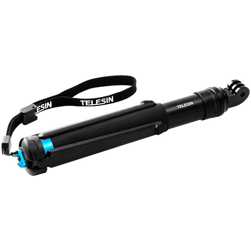 TELESIN Extendable Aluminum Selfie Stick with Tripod and Phone Clip