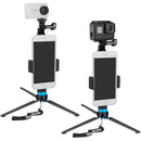 TELESIN Extendable Aluminum Selfie Stick with Tripod and Phone Clip