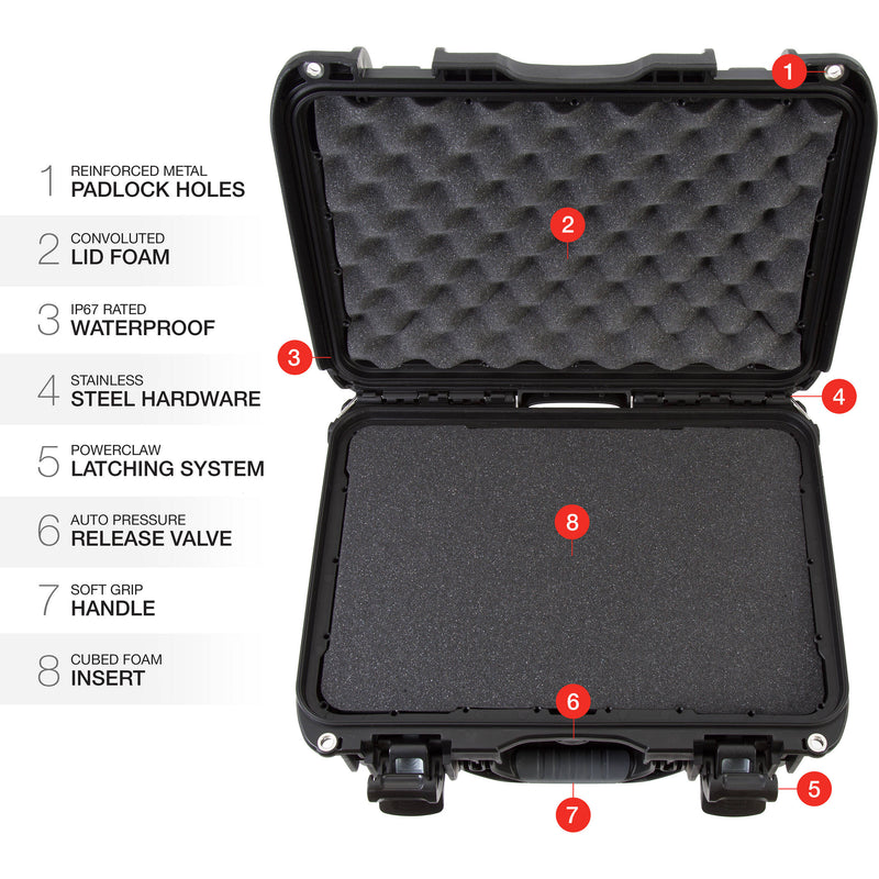 Nanuk 918 Case with Cubed Foam Insert (Black)