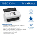 Brother ADS-3300W Wireless High-Speed Desktop Color Scanner for Home & Small Offices