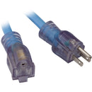 Bayco Products SL-993 Cold Weather Extension Cord with Lighted Outlet (15A, 25', Blue)