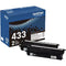 Brother TN433 High Yield Black Toner Cartridge Kit (2-Pack)